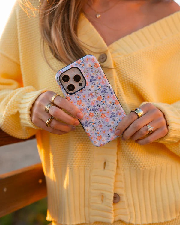 Casely iPhone Case | Poppy Meadows | Pastel Floral Case | Soft Pastel Floral Design Case Compatible with MagSafe