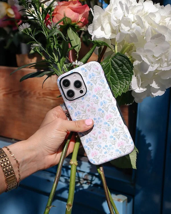Casely iPhone Case | Poppy Meadows | Pastel Floral Case | Soft & Sweet Sunday Best Case Compatible with MagSafe