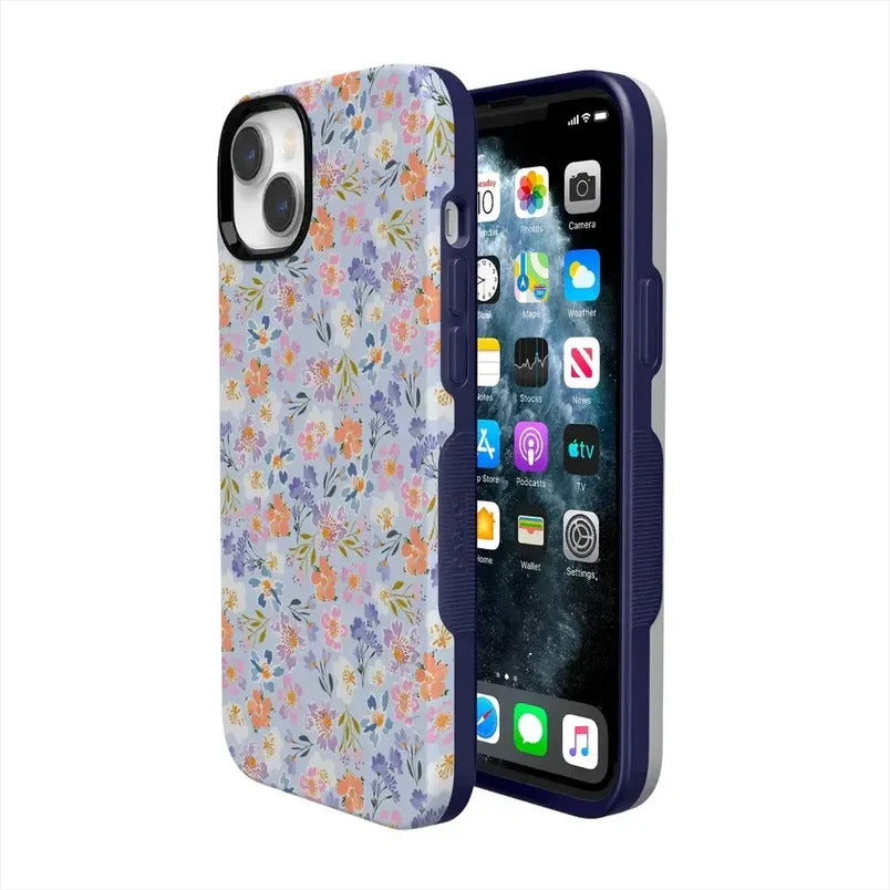 Casely iPhone Case | Poppy Meadows | Pastel Floral Case | Soft Pastel Floral Design Case Compatible with MagSafe