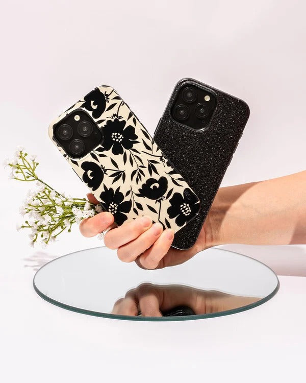 Casely iPhone Case | Dark Fantasy | Contrast Floral Case | Fantasy Bloom Cover Case Compatible with MagSafe