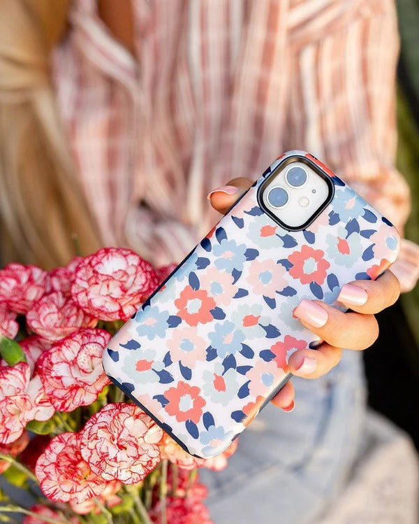 Casely iPhone Case | Field of Flowers | Pastel Floral Case | Gentle Floral Edition Case Compatible with MagSafe