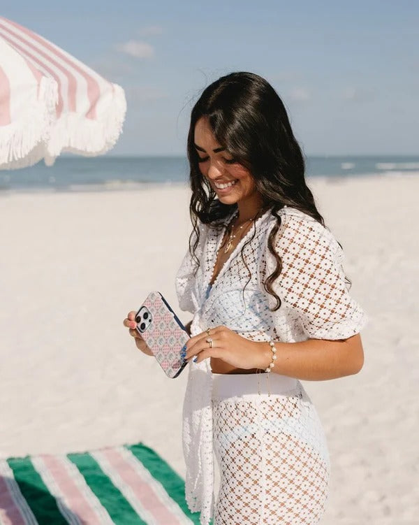 Casely iPhone Case | The Social Club | Palm Beach Case | Aesthetic Flower Case Compatible with MagSafe