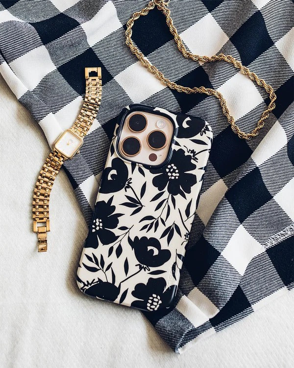 Casely iPhone Case | Dark Fantasy | Contrast Floral Case | Fantasy Bloom Cover Case Compatible with MagSafe