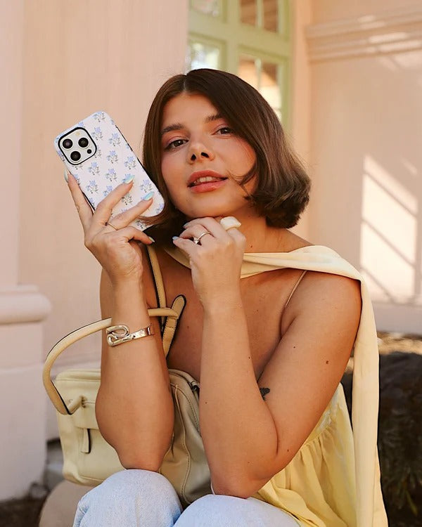 Casely iPhone Case | Vintage Garden | Blue Hydrangea Case | Vintage Blue Edition Case Compatible with MagSafe