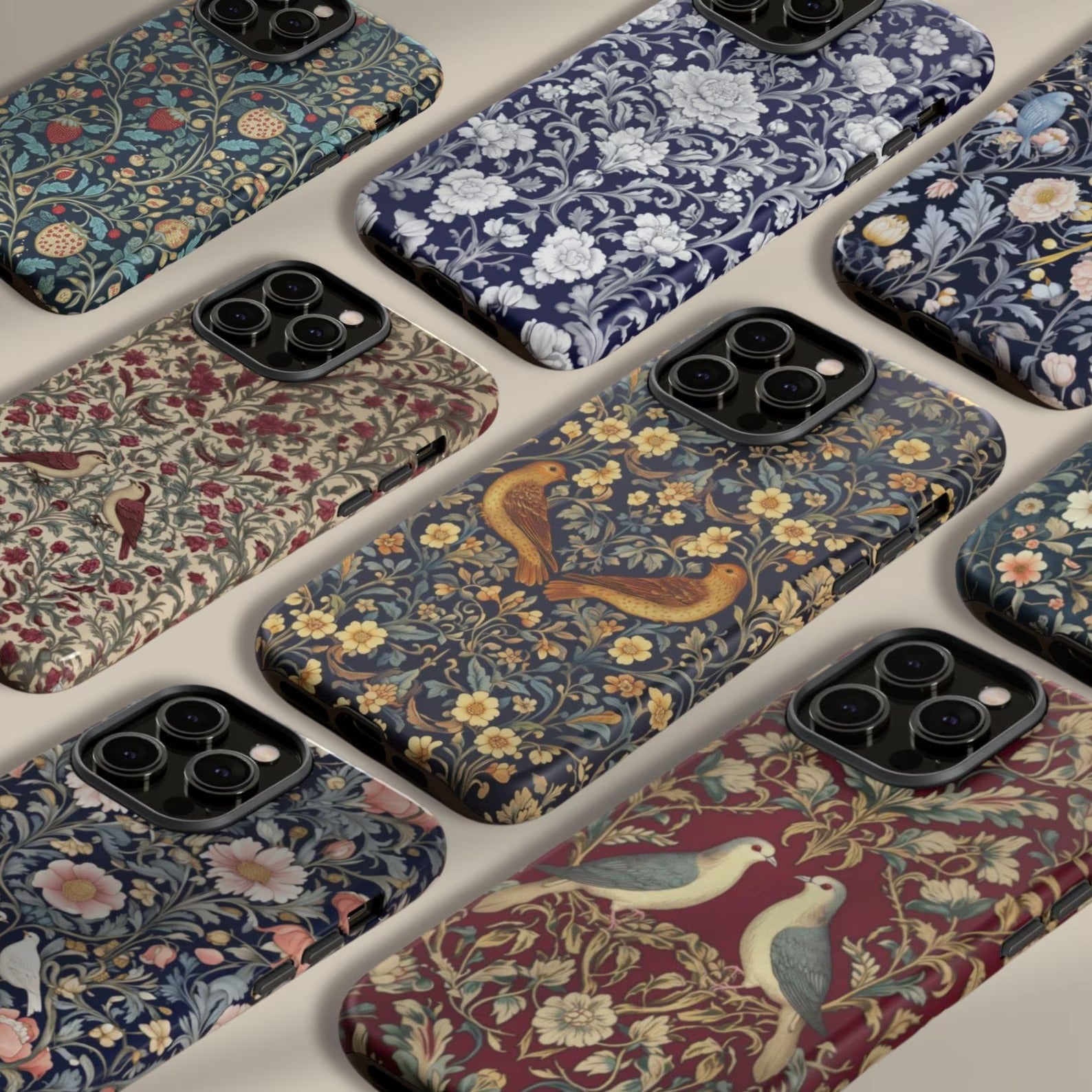 William Morris Phone Case Cover Art Print iPhone 16 Pro Max, 15 Plus, 14, 13, 12,