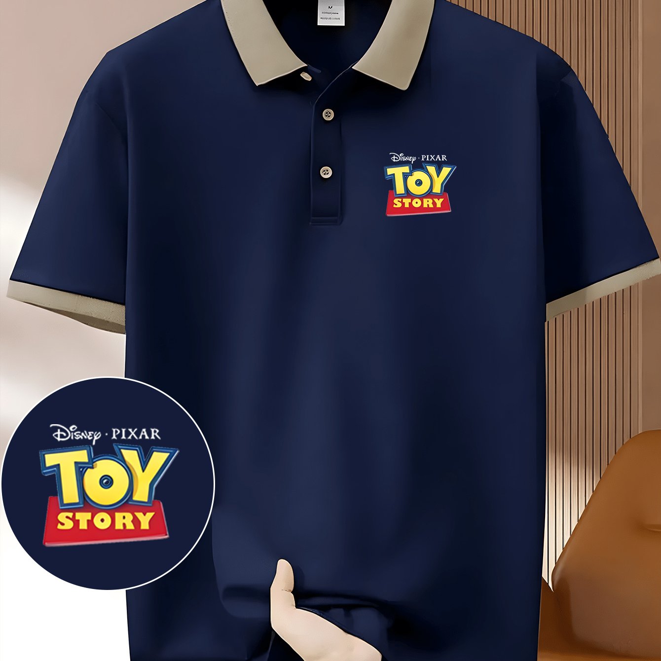 Disney Toy Story Polo Shirt - Lightweight, Breathable Polyester, Quick-Dry, Casual Style with Button Front, Ideal for Summer Outdoor Activities and Golf, Perfect Gift for Men and Women, Golf Shirt | Playful Design | Quickdry