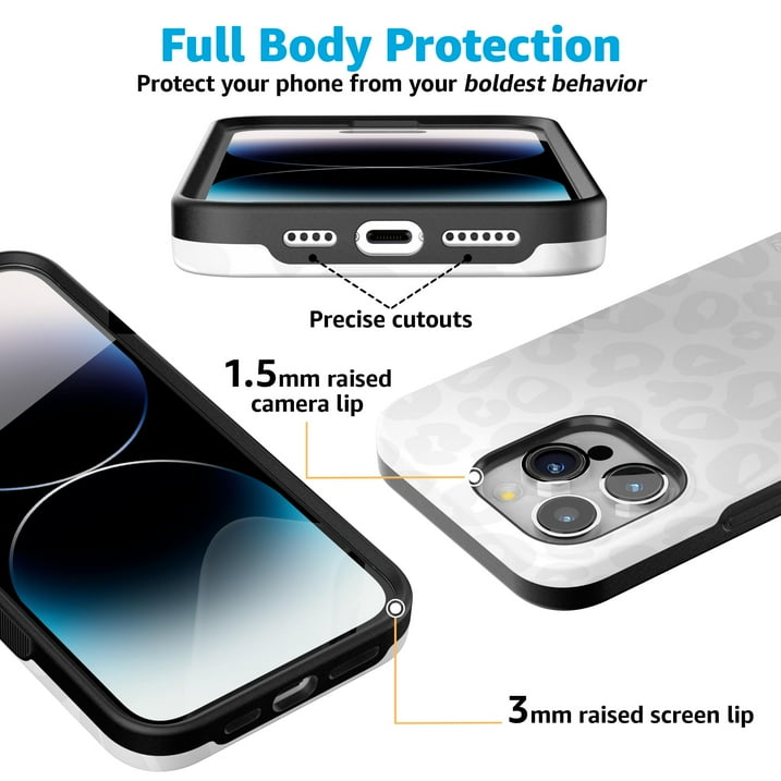 Casely iPhone Case | Into The Wild | White Snow Leopard Case | Classic Slim Case Compatible with MagSafe