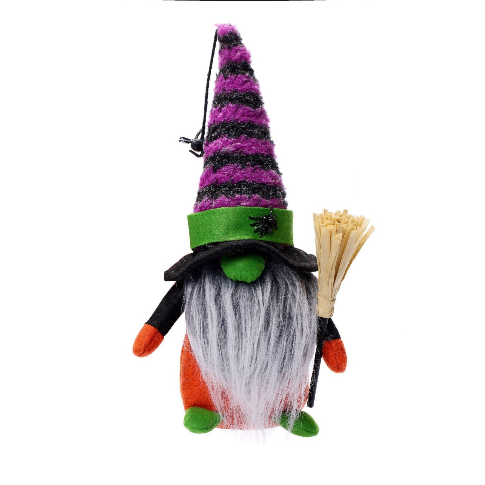 [Halloween Gnome Doll] Tomte Scandinavian Nisse Elf Dwarf Faceless Gnome Doll | Halloween Gnomes Plush with Spider Ornaments Halloween Witch Gnomes Home Tiered Tray Decorations