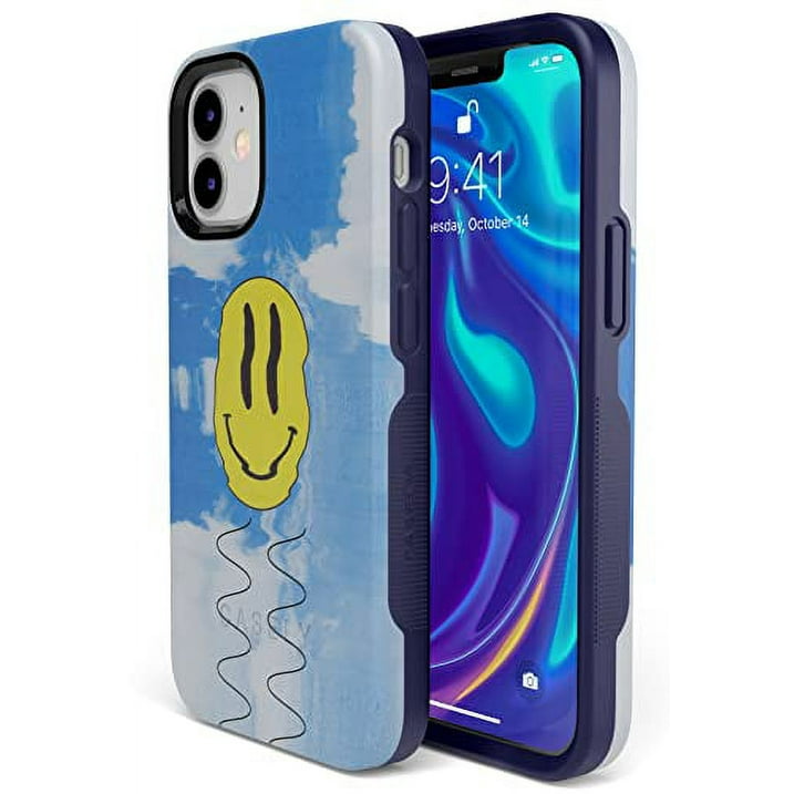 Casely iPhone Case | On Cloud Nine | Glitch Smiley Face | Compatible with MagSafe | Bold Protective Design