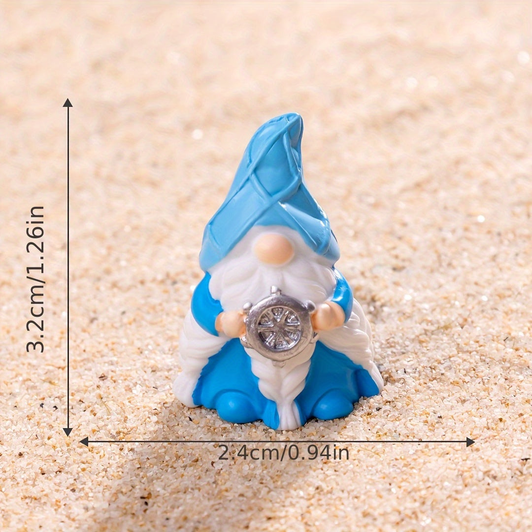 Miniature Garden Gnome Statues - Resin Dwarf Elf Landscape Decorations for Car Dashboards And Bonsai Decorations - Whimsical Christmas Gift Decoration