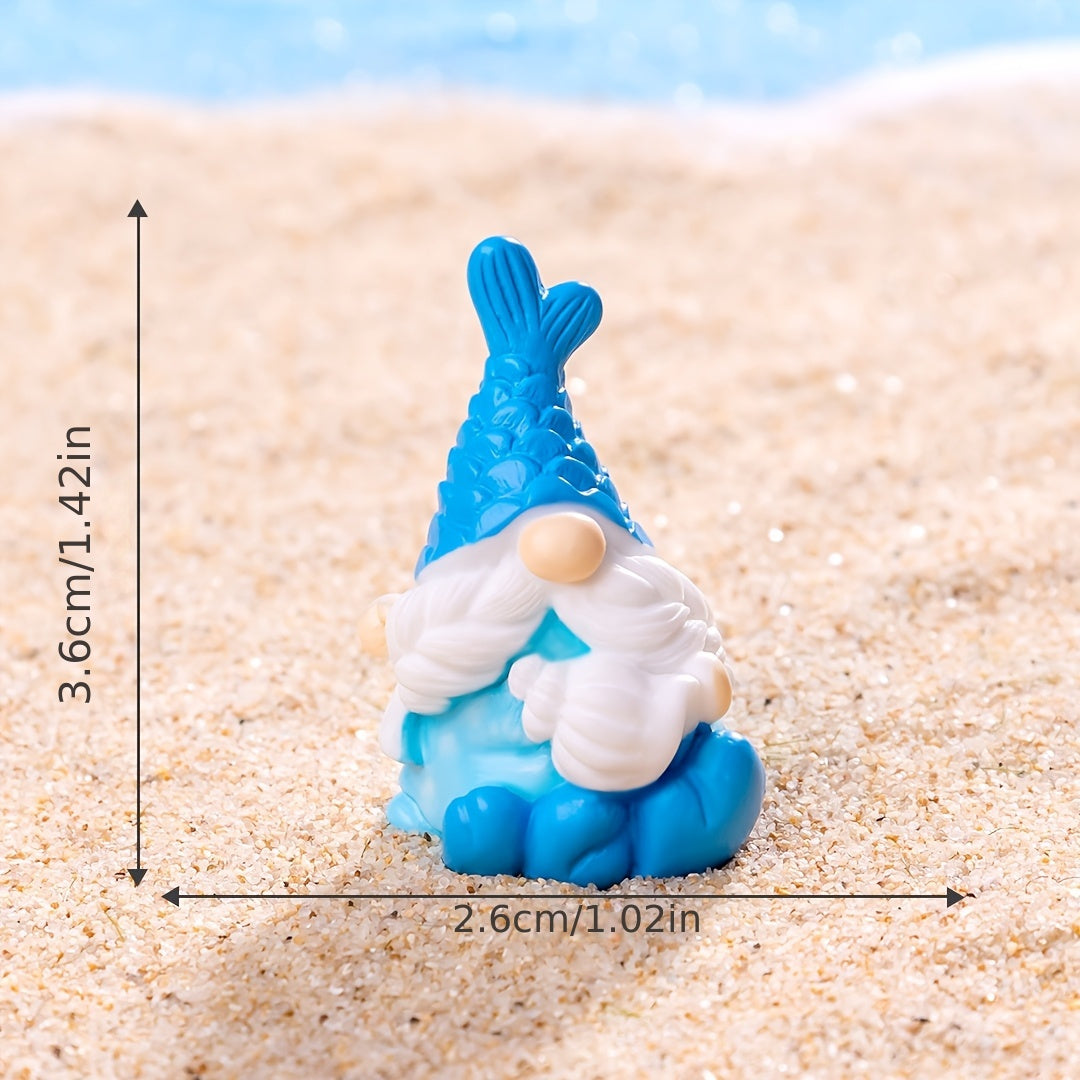 Miniature Garden Gnome Statues - Resin Dwarf Elf Landscape Decorations for Car Dashboards And Bonsai Decorations - Whimsical Christmas Gift Decoration