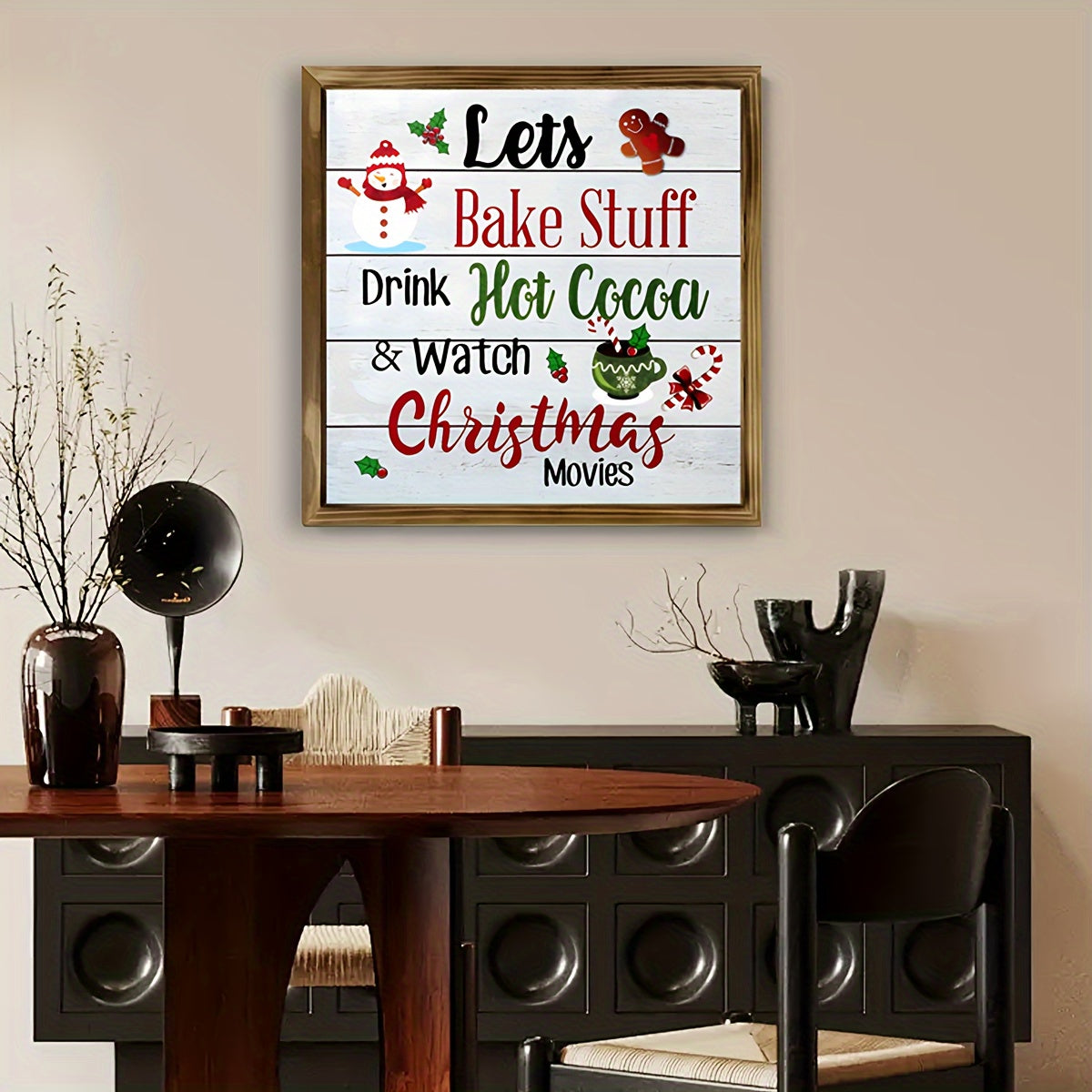 Rustic Wooden 8*8 Inch Gingerbread Bakery Sign - 1pc Wall Decor for Home, Kitchen, Cafe