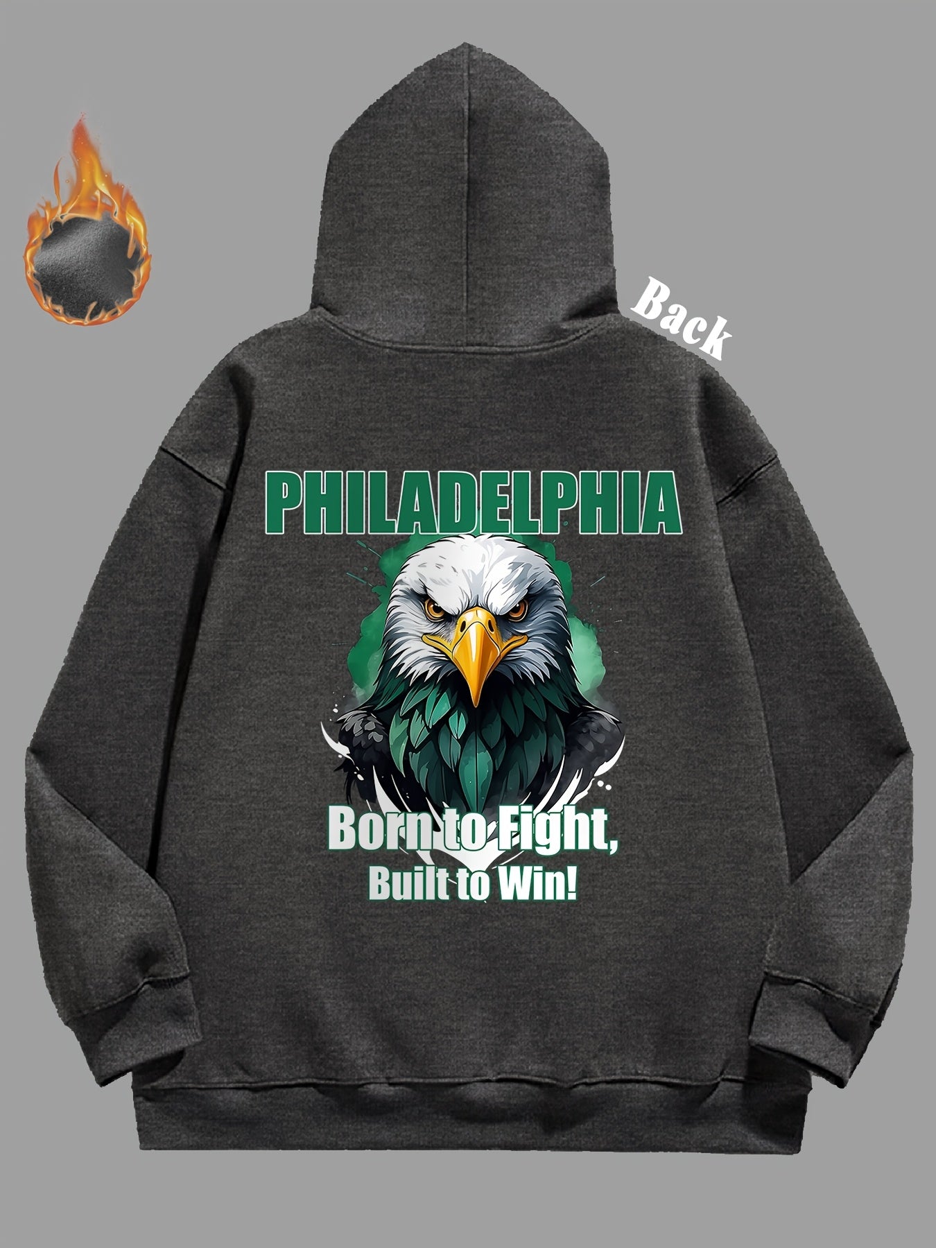 Mens Gifts, Mens Winter Clothes, Sweatshirts for Men, Philadelphia Football Game Day Outfit, Design Using The Philadelphia Football Logo, This Casual Hoodie Is Perfect for Football Enthusiasts, Offering Thick Warmth Ideal for