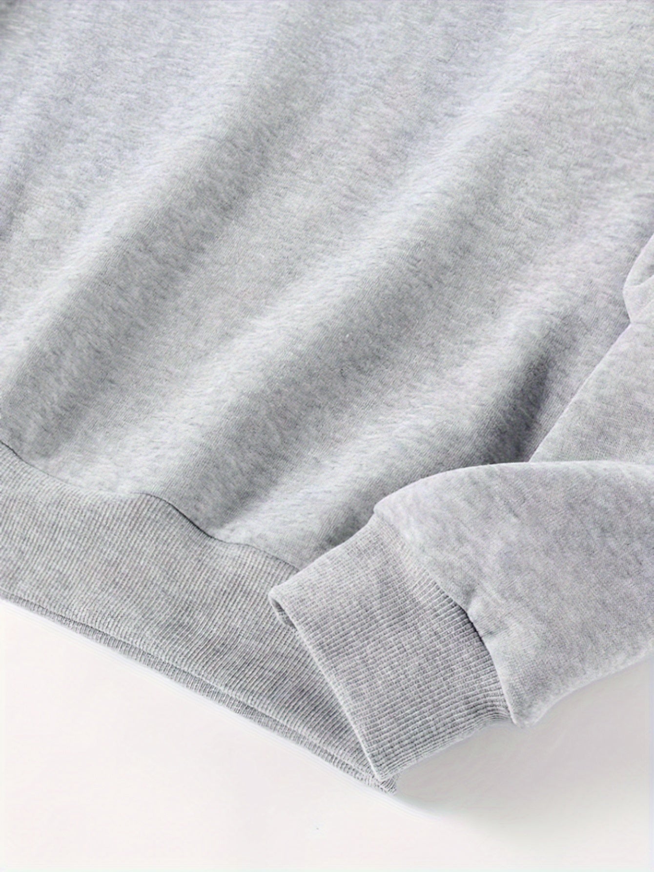 [Grey Sweater] Grey Long Sleeve Crew Neck Women's Casual Sweater | Autumn/Winter Knit Pullover Sweatshirt