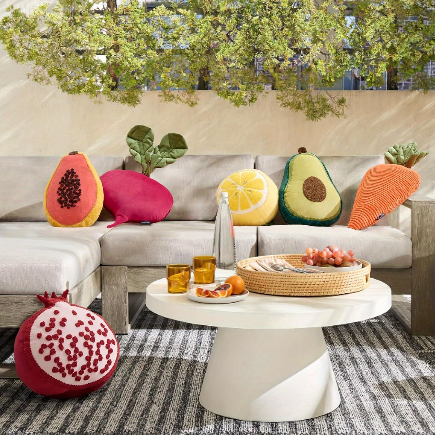 Fun & Playful Fruit-Shaped Throw Pillows | Home Decor for Living Room, Bedroom, Mother's Day Gifts