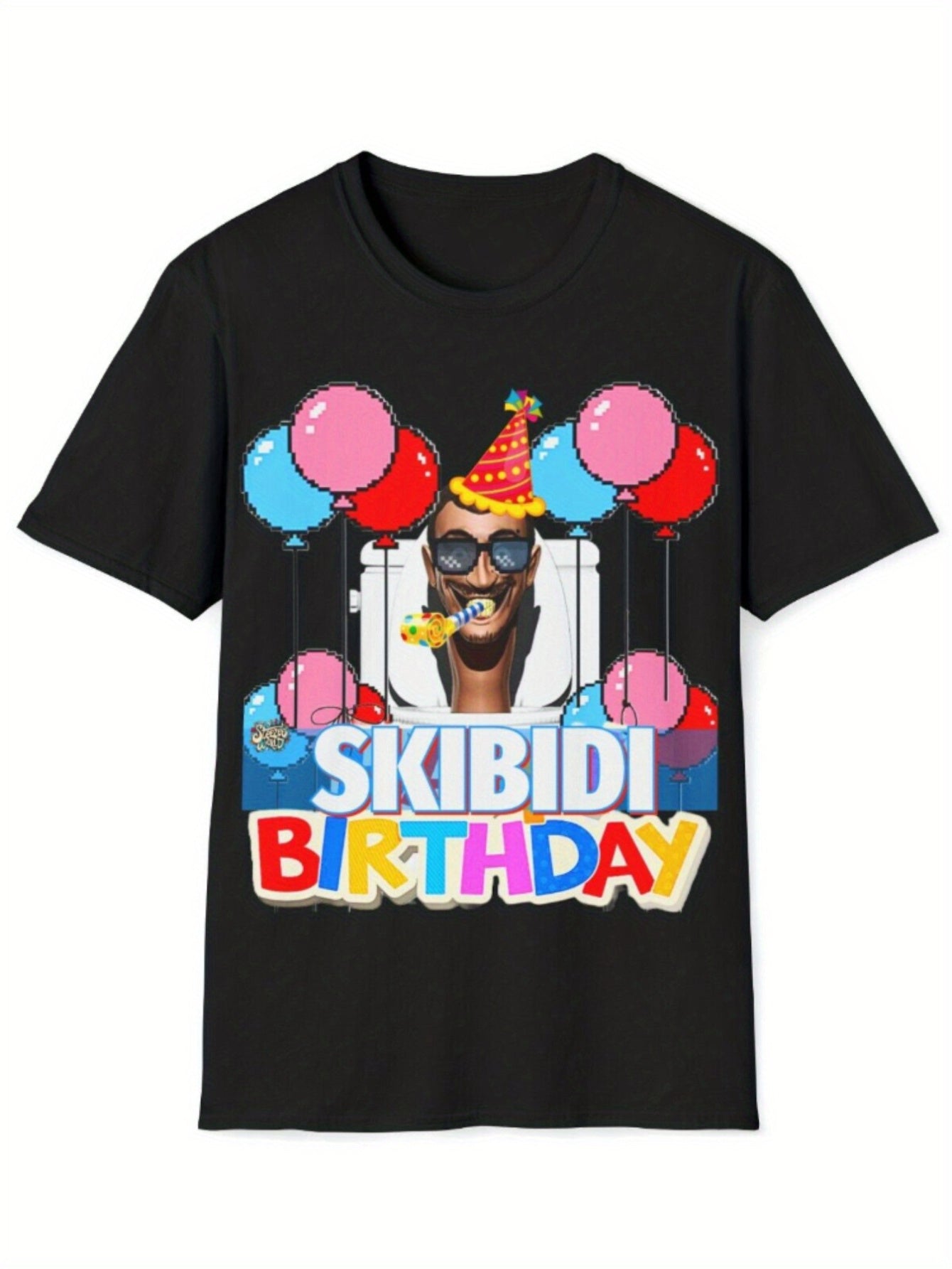 Drop Shoulder T-Shirt Toilet Man Skibidi Birthday T-Shirt Toilet Man Skibidi T-Shirt