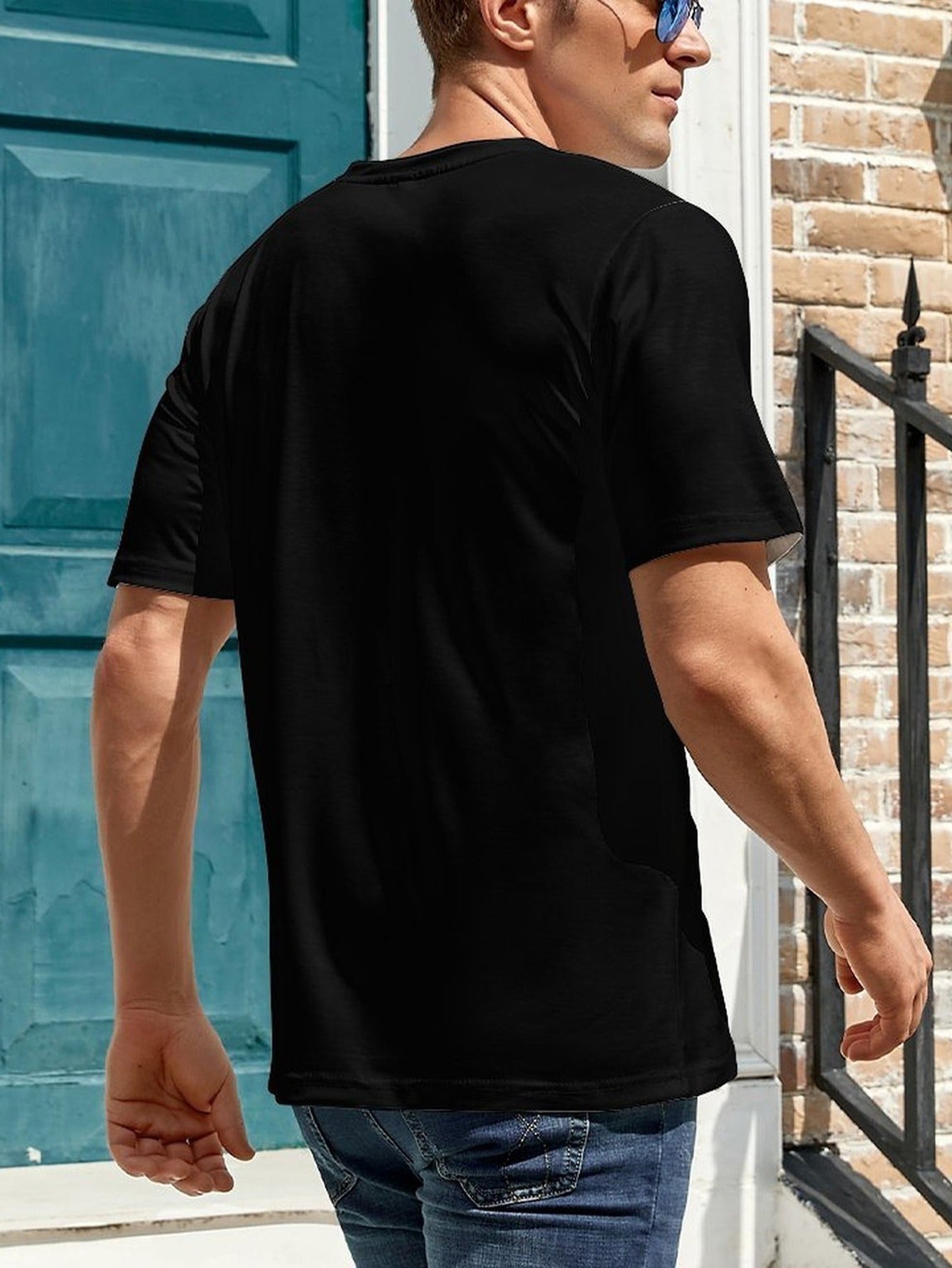 [Funny Alpha Male Unicorn Tee] Black Cotton Funny Alpha Male Unicorn Graphic Tee | Men's Sarcastic Y2K Humor and Quirky Style