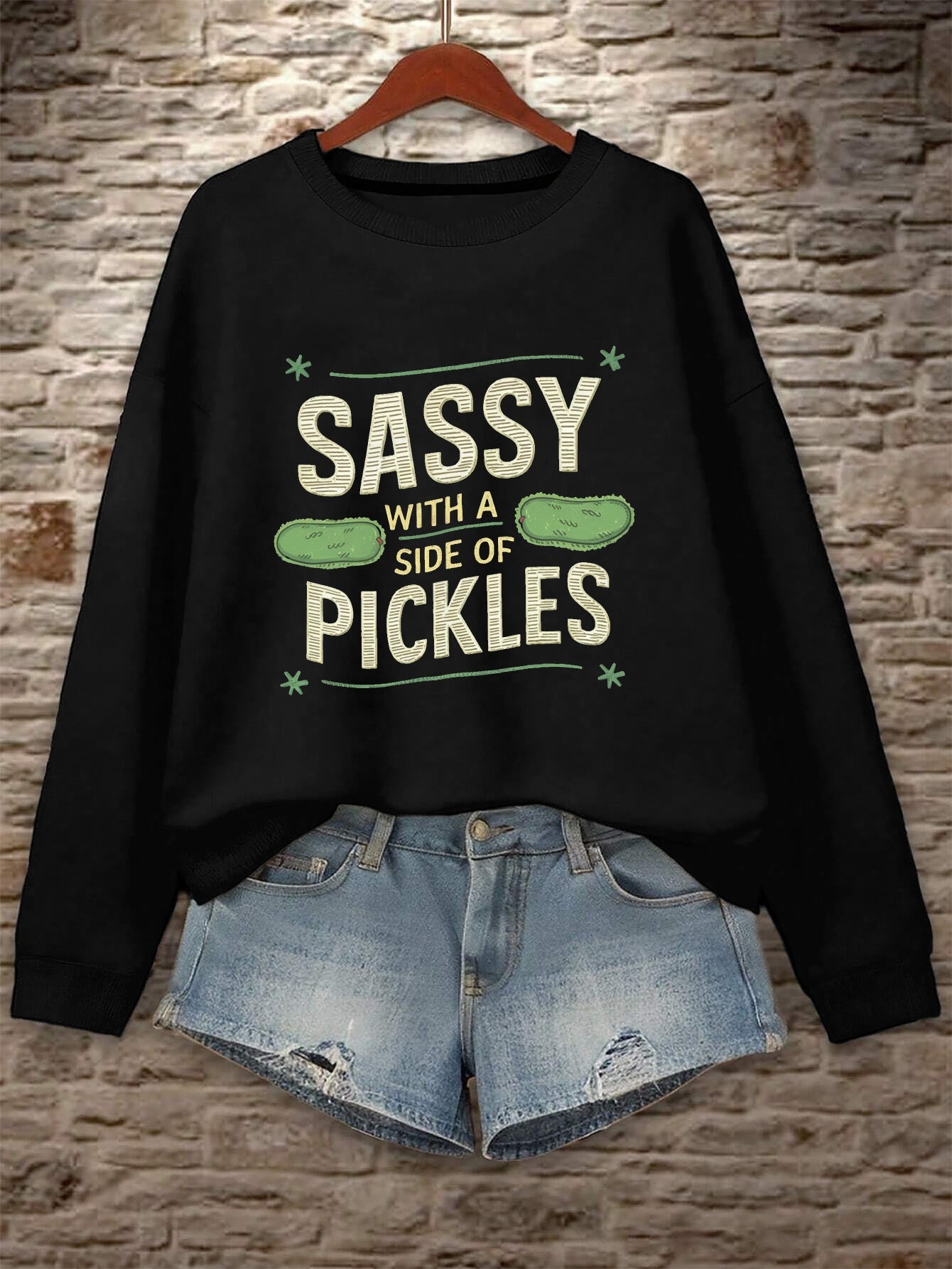 sassy pickles Women's sweatshirt