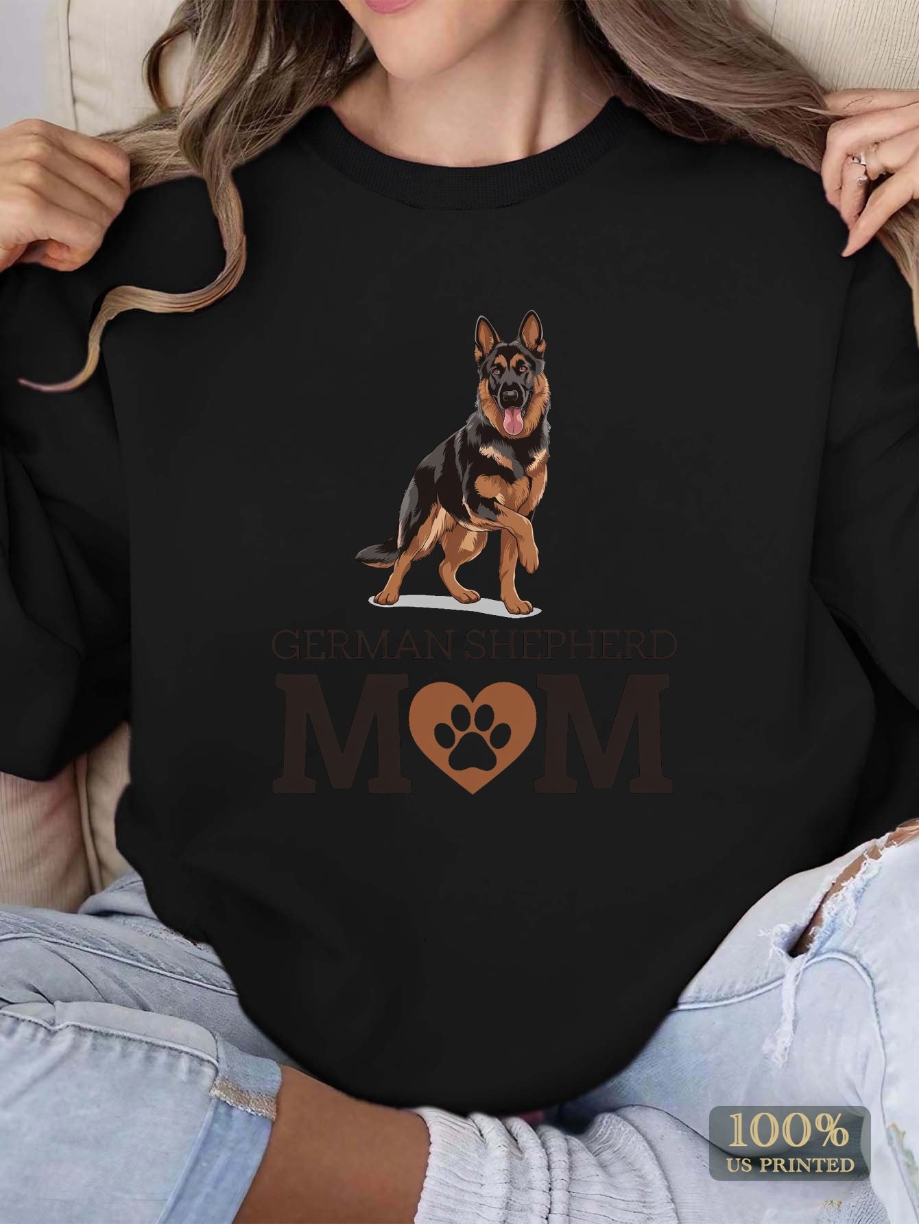 German Shepherd Mom Sweatshirt - Soft, Comfortable, Perfect for Dog Lovers