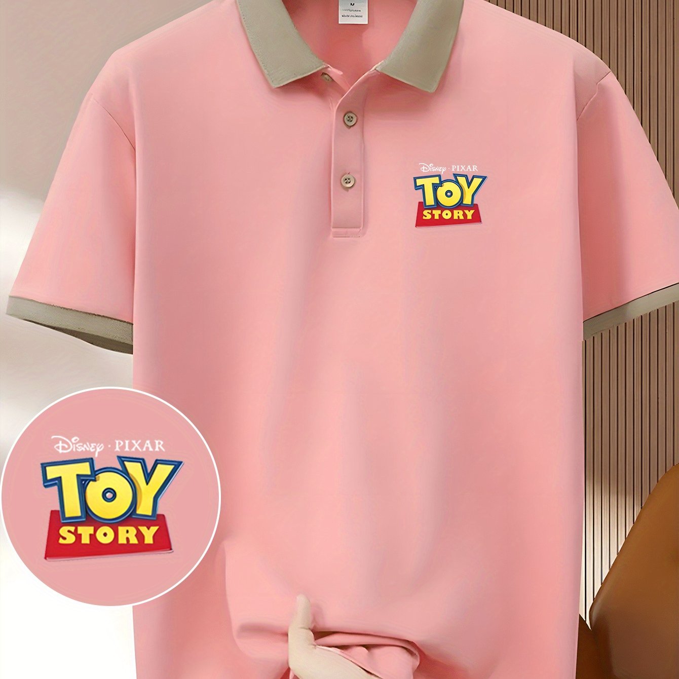 Disney Toy Story Polo Shirt - Lightweight, Breathable Polyester, Quick-Dry, Casual Style with Button Front, Ideal for Summer Outdoor Activities and Golf, Perfect Gift for Men and Women, Golf Shirt | Playful Design | Quickdry