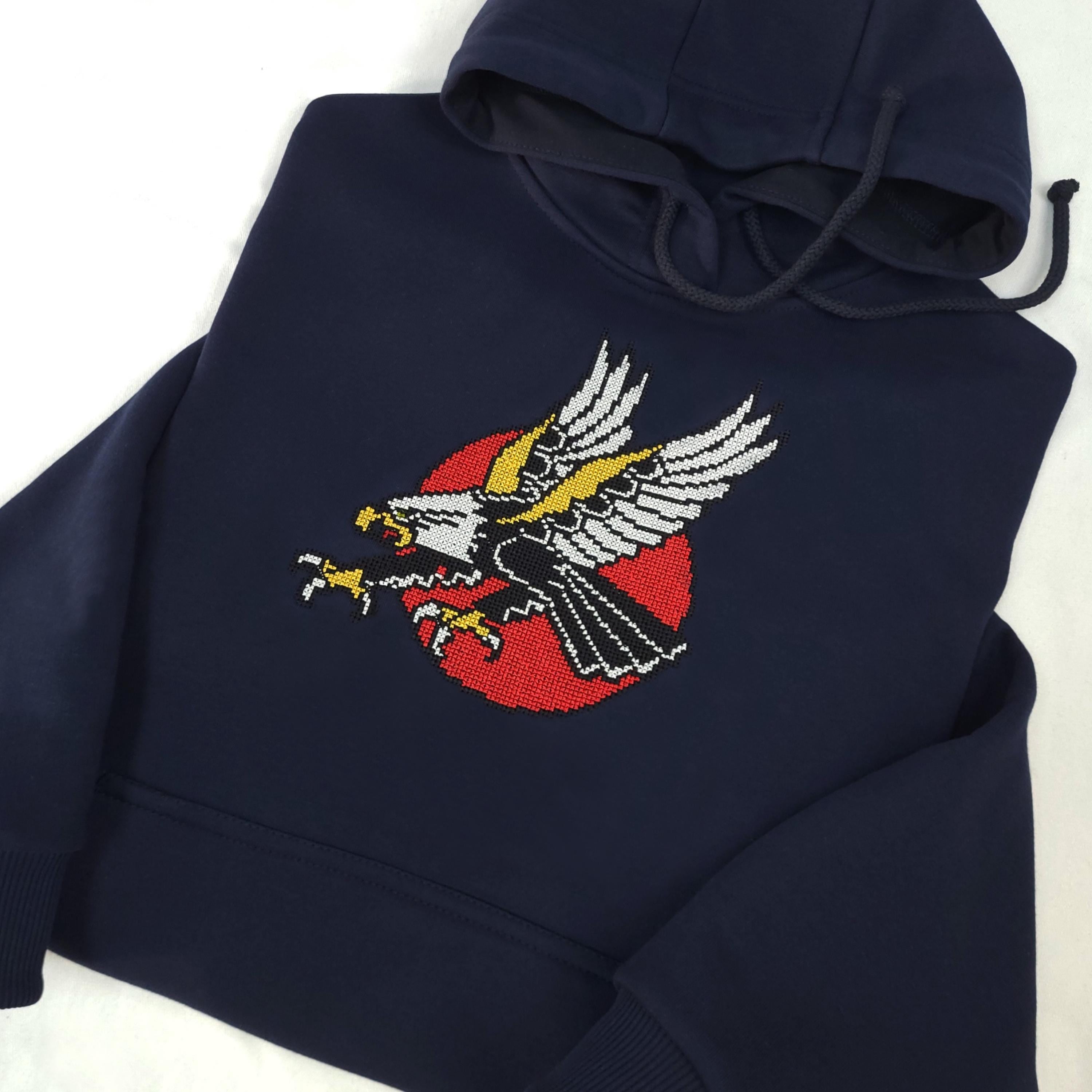Embroidery Men Hoodie, embroidered Bird hoodie, embroidered Eagle hoodie, Street hoodie men, Unisex Sweatshirt