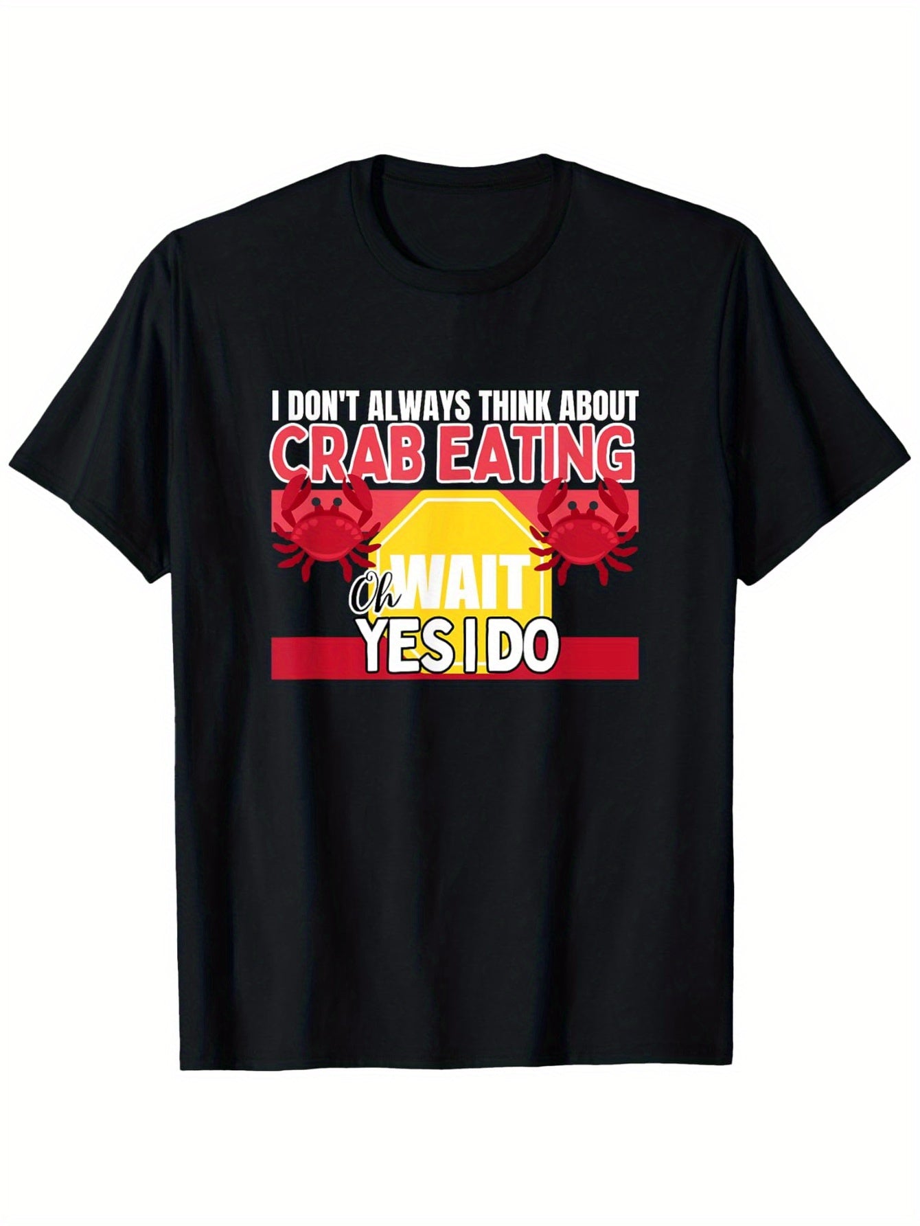 Funny Crab Eating Seafood Lover T-Shirt - 