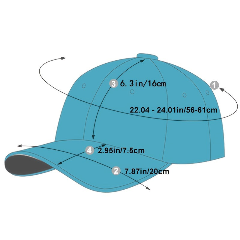 [Lightweight Adjustable Baseball Cap] Gothic B Embroidery Baseball Cap Solid Color Casual Dad Hats Lightweight Adjustable Sun Hat For Women & Men