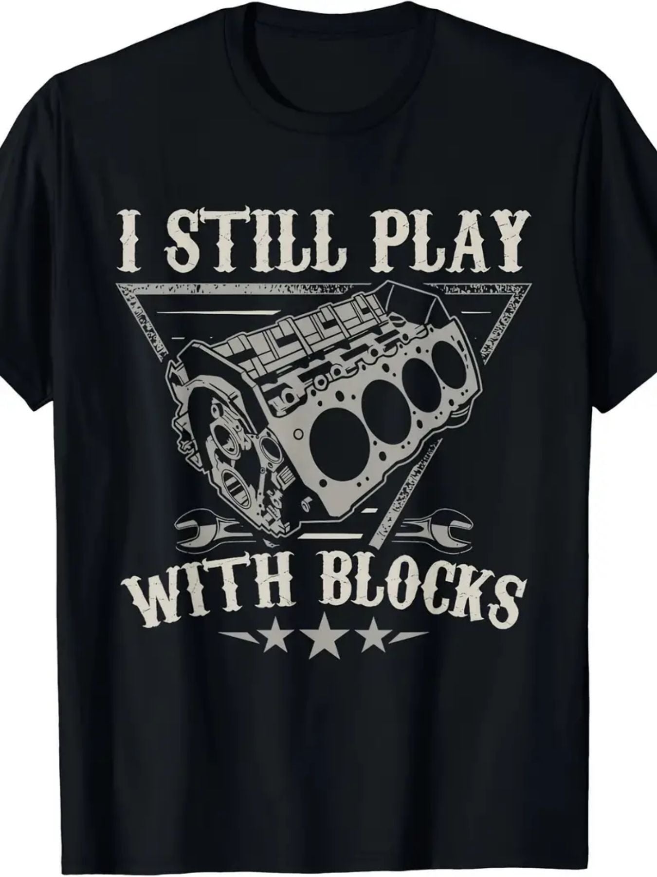 Retro Street Element Printed T-Shirt, Classic Letter Pattern Pure Cotton Short Sleeve 220G