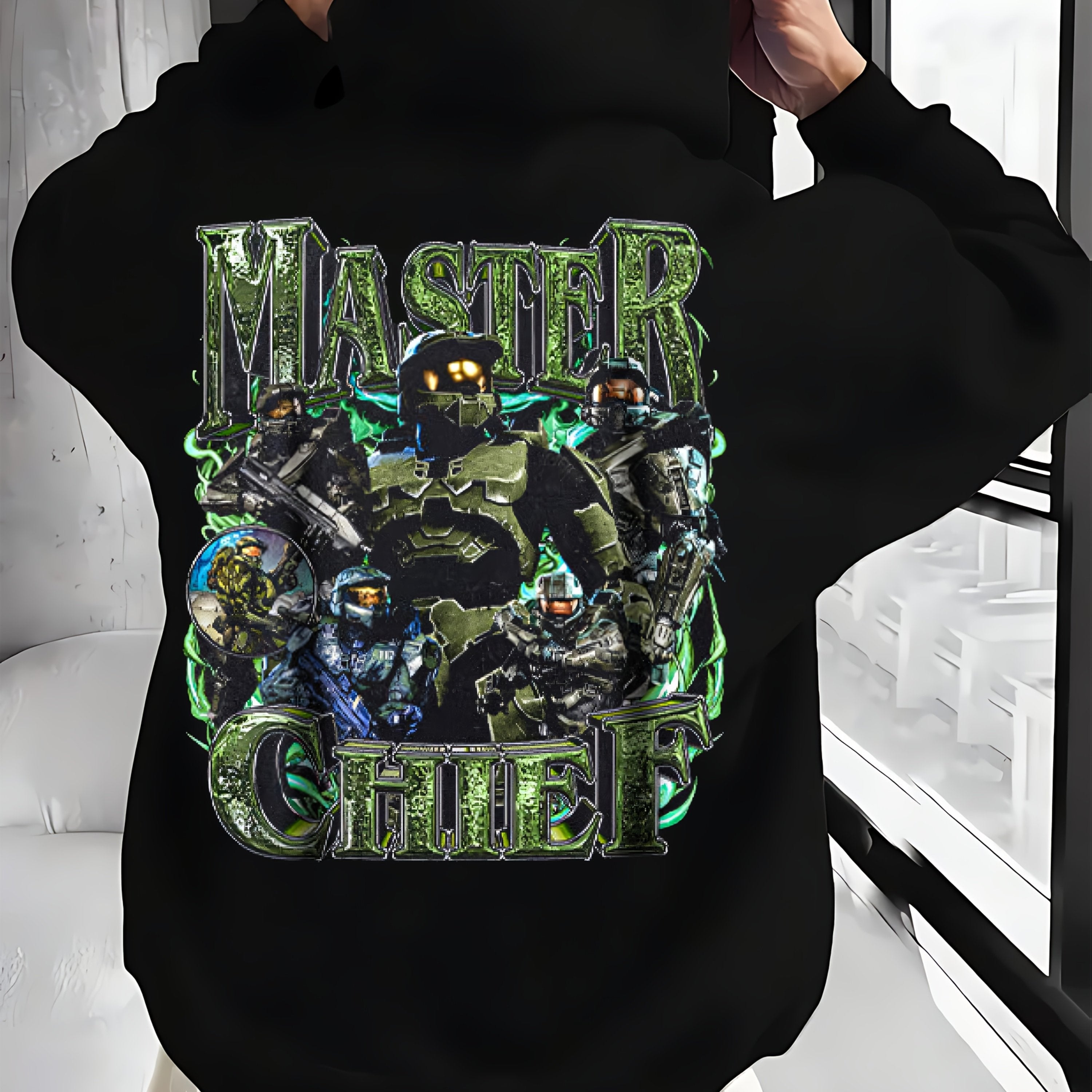 Master Chief: Halo Heroes Christmas Gift Hoodie For Men - Warm Fleece-Lined Sweatshirt, Cozy Winter Holiday Apparel, Thick Thermal Pullover, Soft And Comfortable Xmas Outfit, Perfect For Cold Weather