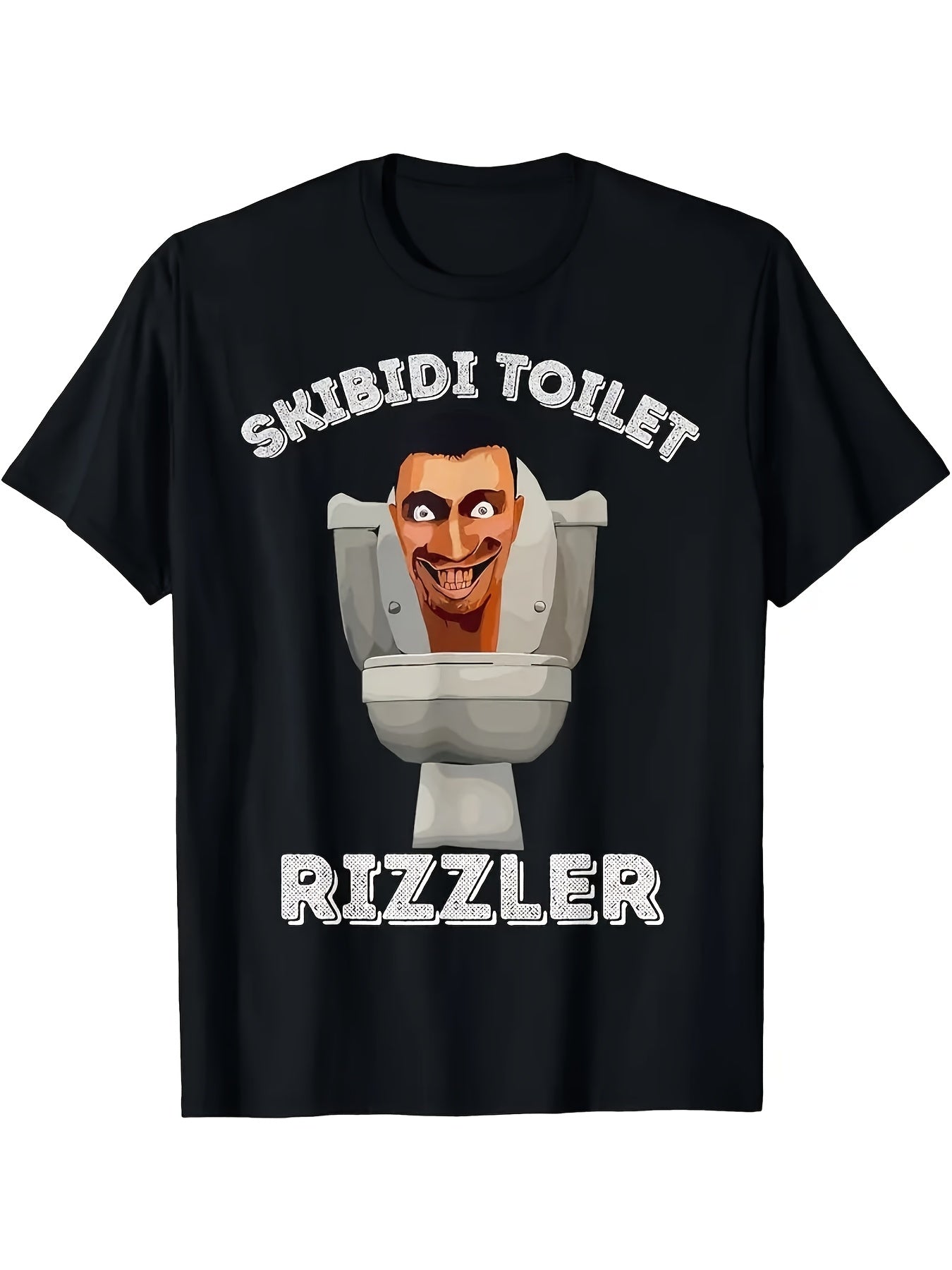 Skibidi Toilet Rizzler Meme Cotton T-Shirt for Men - Funny 