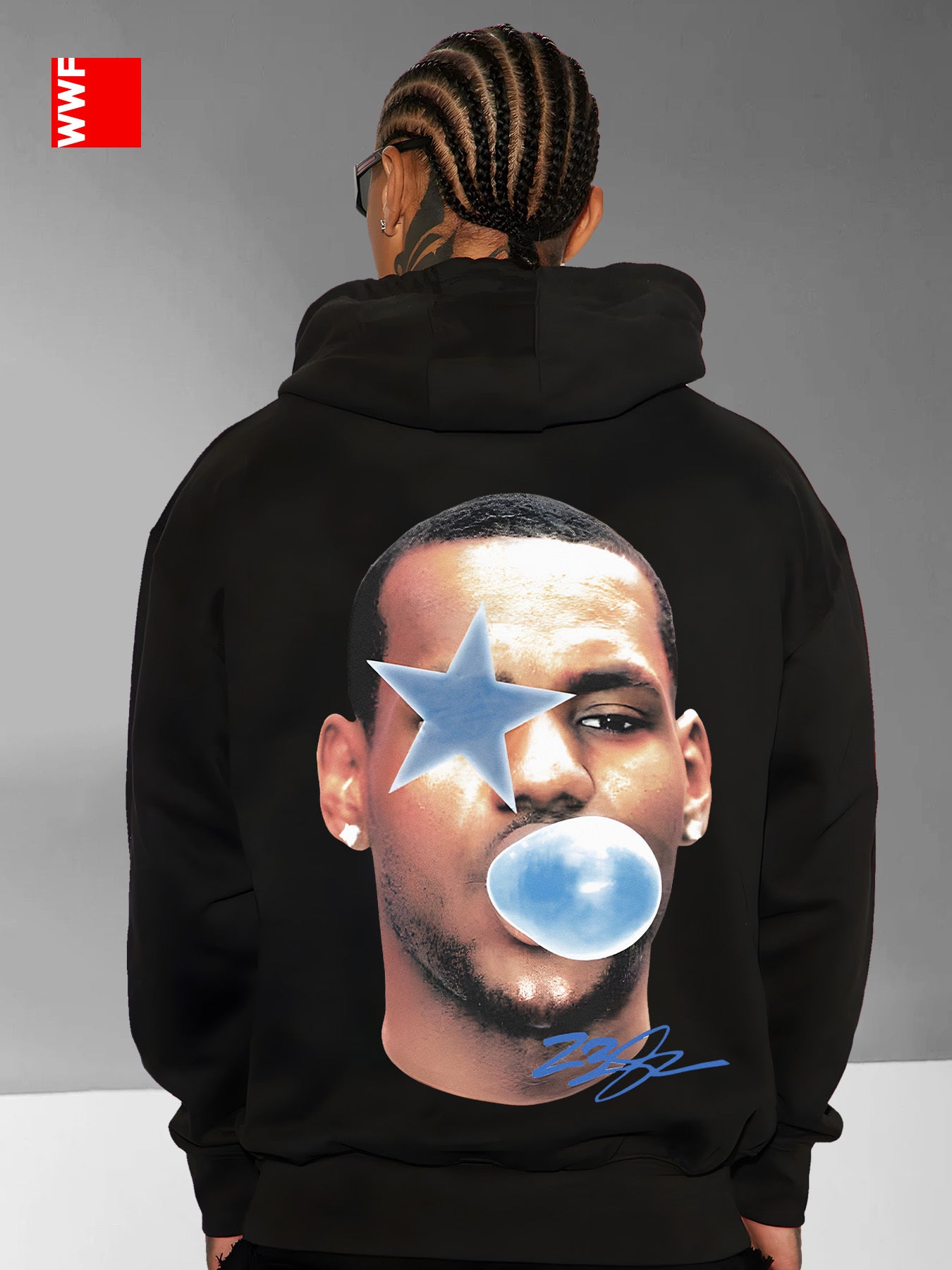 Men's Y2K Basketball Star Graphic Fleece Hoodie - Black, Trendy Hip-Hop Streetwear with Kangaroo Pocket, Perfect for Fall/Winter Casual Wear and Gifts