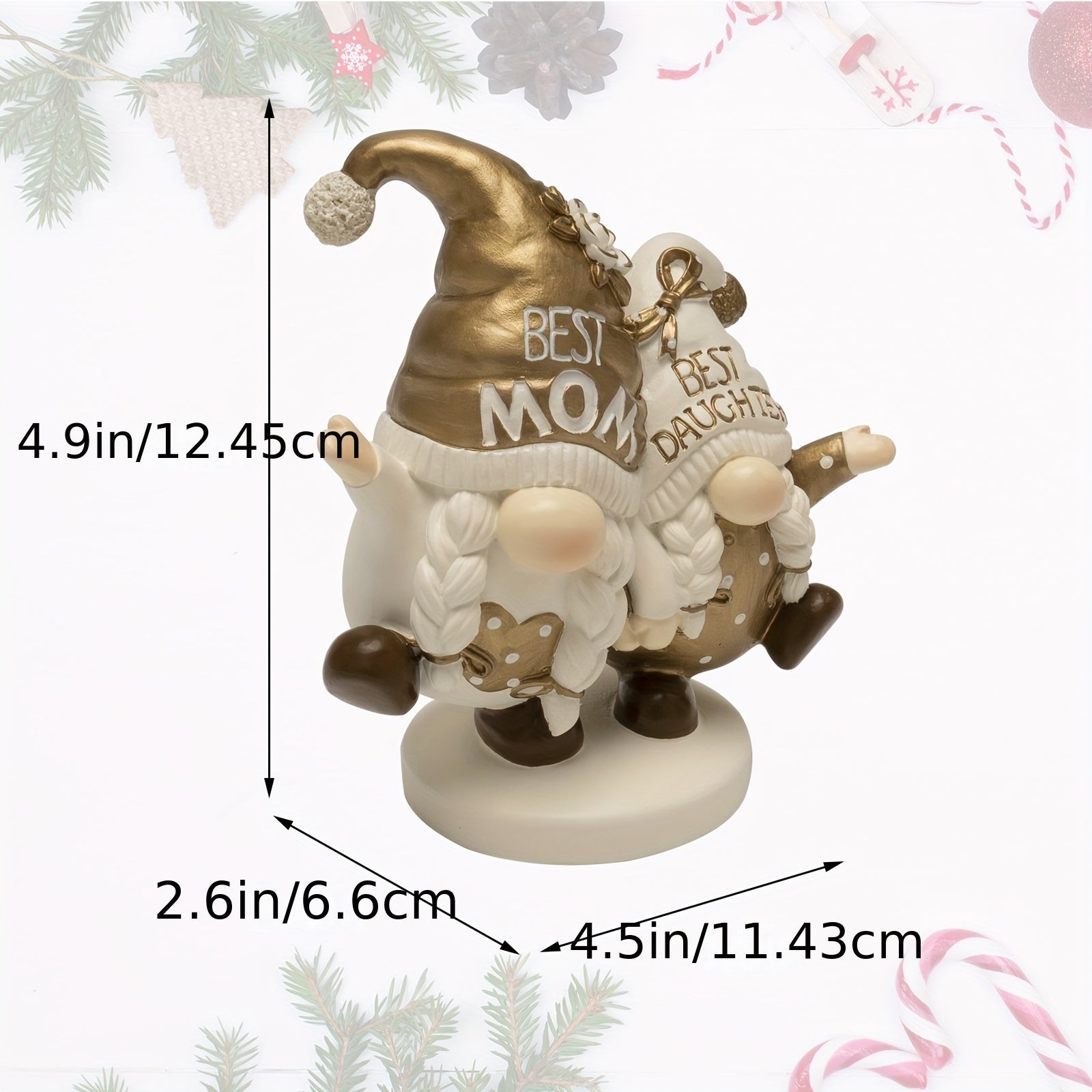 from Daughter, Resin Gnome Small Figurines Decor Table Centerpiece Tiered Tray Office Indoor Home Decorations Best Mom Birthday Gift