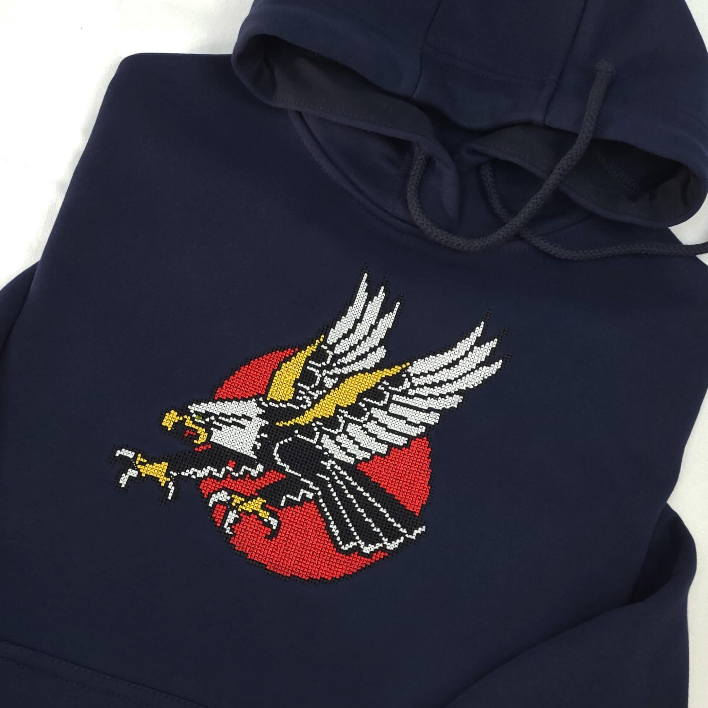 Embroidery Men Hoodie, embroidered Bird hoodie, embroidered Eagle hoodie, Street hoodie men, Unisex Sweatshirt
