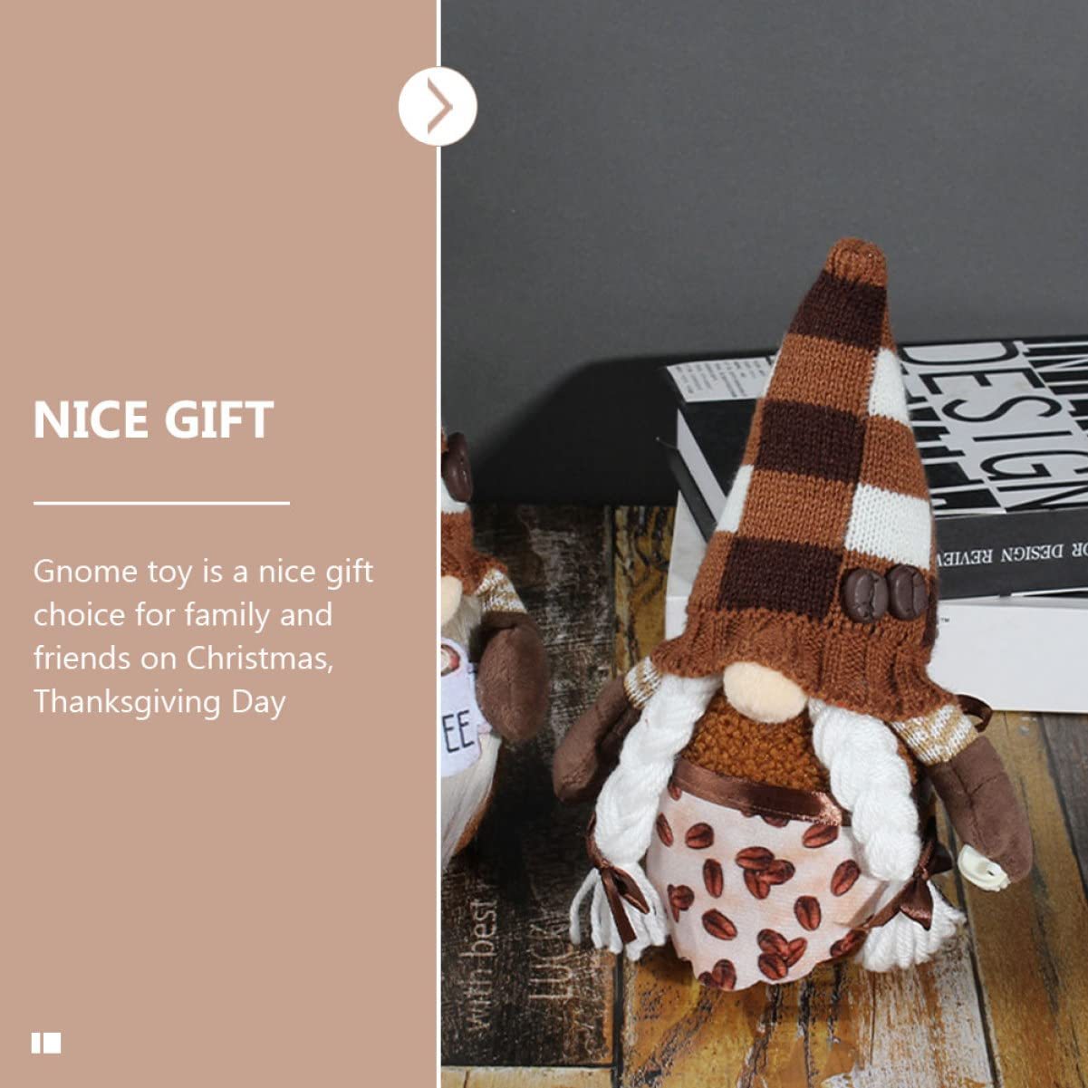 Coffee Gnomes Plush Doll Coffee Bar Decoration Swedish Tomte Elf Dwarf Collectible Figurines Dangle Leg Shelf Sitters Farmhouse Home Kitchen Decor Coffee Lover Gifts