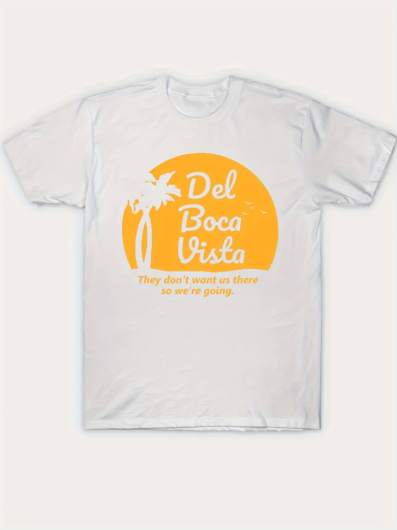 Men's Front Print T-shirt Vista 100% Cotton Funny Graphic Tee Summer Casual Tee Top
