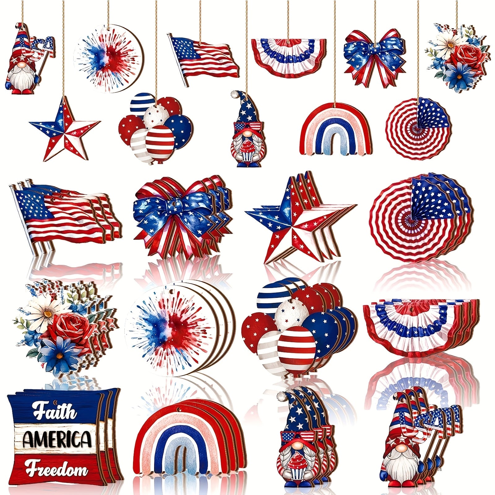 Independence Day Party Must-Haves 24 New Wooden Decorations to Create Your Independence Day Decorating Extravaganza
