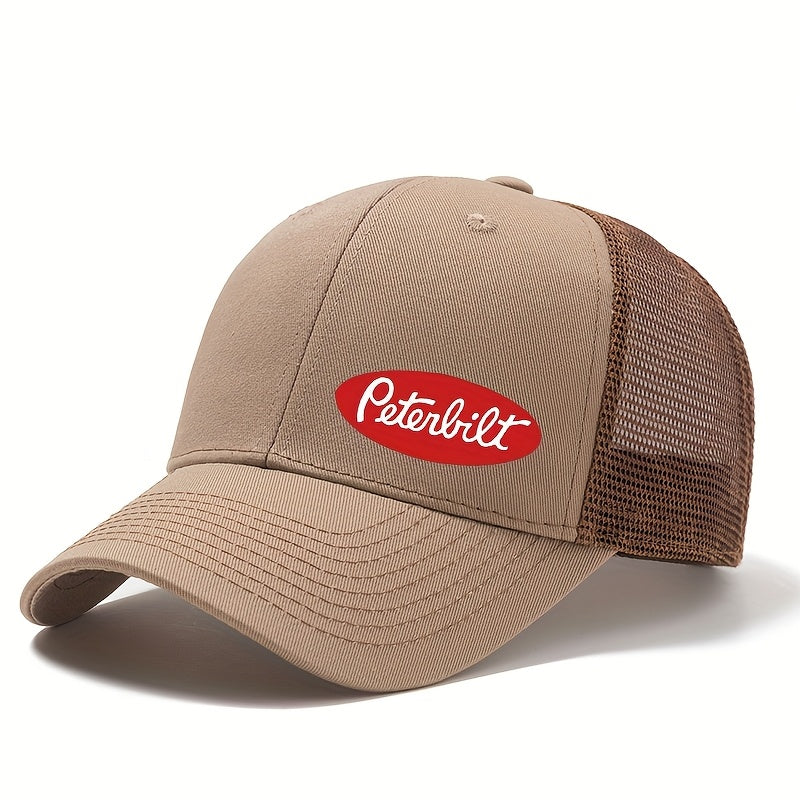 Mesh Trucker Hat - Adjustable Baseball Cap for Outdoor, Camping, Fishing & Casual Wear - Breathable Polyester with Curved Brim - Black, Green, Orange, Navy Blue, Beige