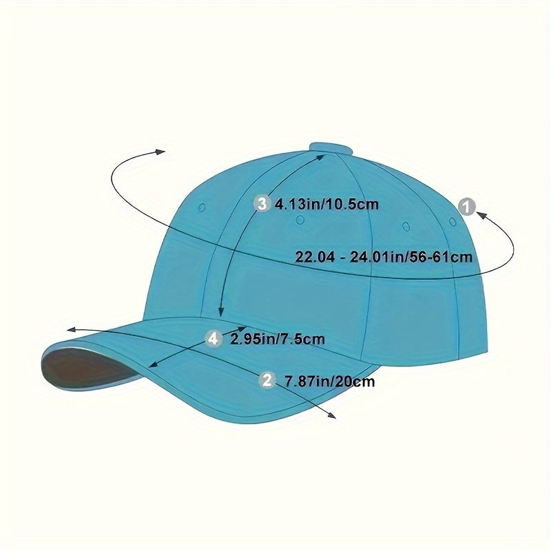1pc New York Embroidered Baseball Cap - Adjustable Snapback, Sun Protection, Polyester Blend, Black with White NYC Lettering, Outdoor Sports Hat for Men & Women, Sun Protection Hat | Sixpanel Hat | Polyester Blend Cap