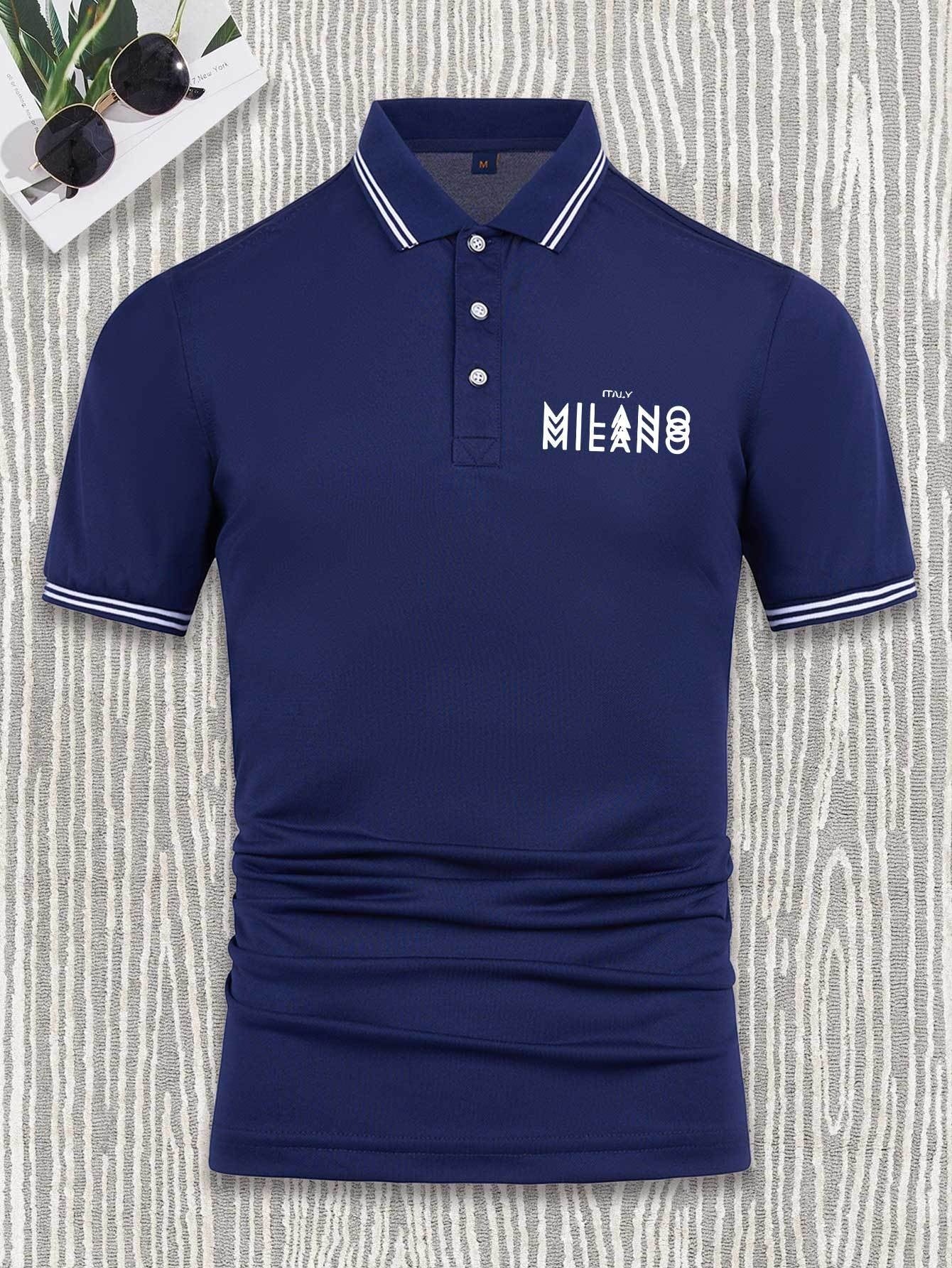 Men'S Casual And Fashionable Business Short Sleeved Polo Shirt, Relaxed And Casual Business Style, Breathable Short Sleeved Top, Suitable for Outdoor Golf, Tennis, Golf Shirts, Holiday Gifts