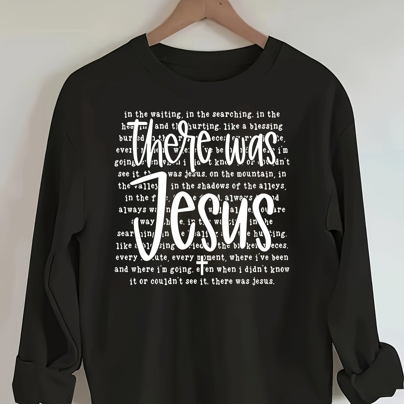[Soft Sweatshirt] Soft Comfortable Women's Olive Green Monogram Letter Print Round Neck Sweatshirt | Machine Washable Casual All-Season Top, Easy Care Clothing, Long Sleeve Pullover