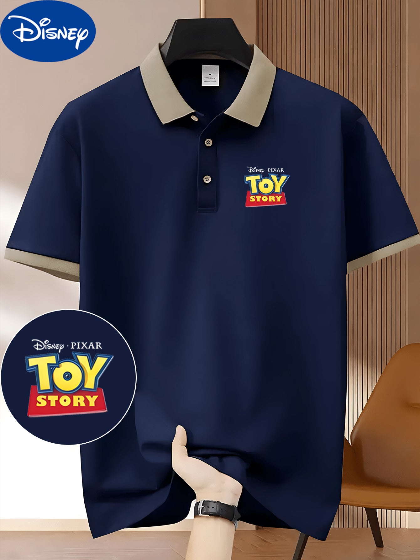 Disney Toy Story Polo Shirt - Lightweight, Breathable Polyester, Quick-Dry, Casual Style with Button Front, Ideal for Summer Outdoor Activities and Golf, Perfect Gift for Men and Women, Golf Shirt | Playful Design | Quickdry