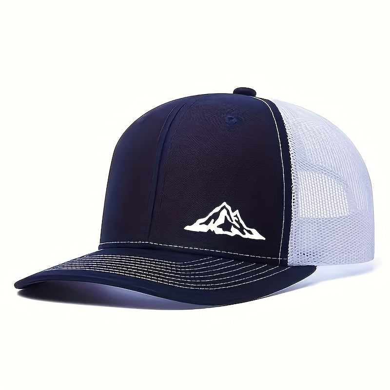 Stylish Mountain Peak Printed Baseball Cap for Men And Women, Perfect for Outdoor Sports Events, Featuring a Classic Trucker Hat Design That Is Versatile And Casual.