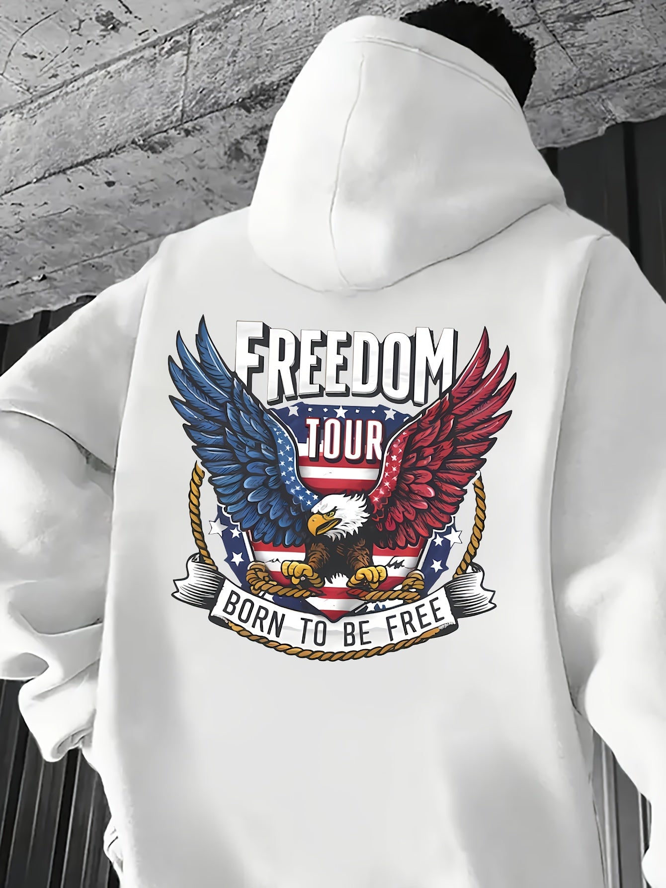 Bald Eagle With American Flag Elements, 