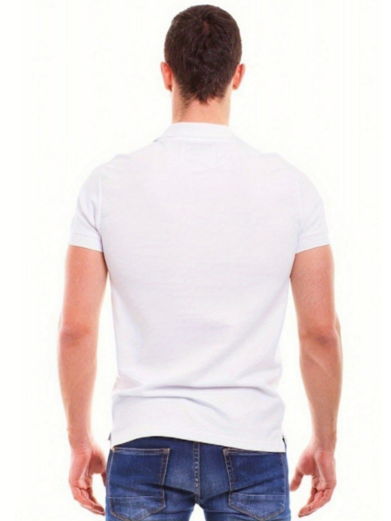 Printed Round Neck Short Sleeved Shirt, Text Starting From The Bottom Layer, with Red Text Color, Casual Daily Pure Cotton T-shirt, Men'S Clothing for Outdoor Activities in All Seasons