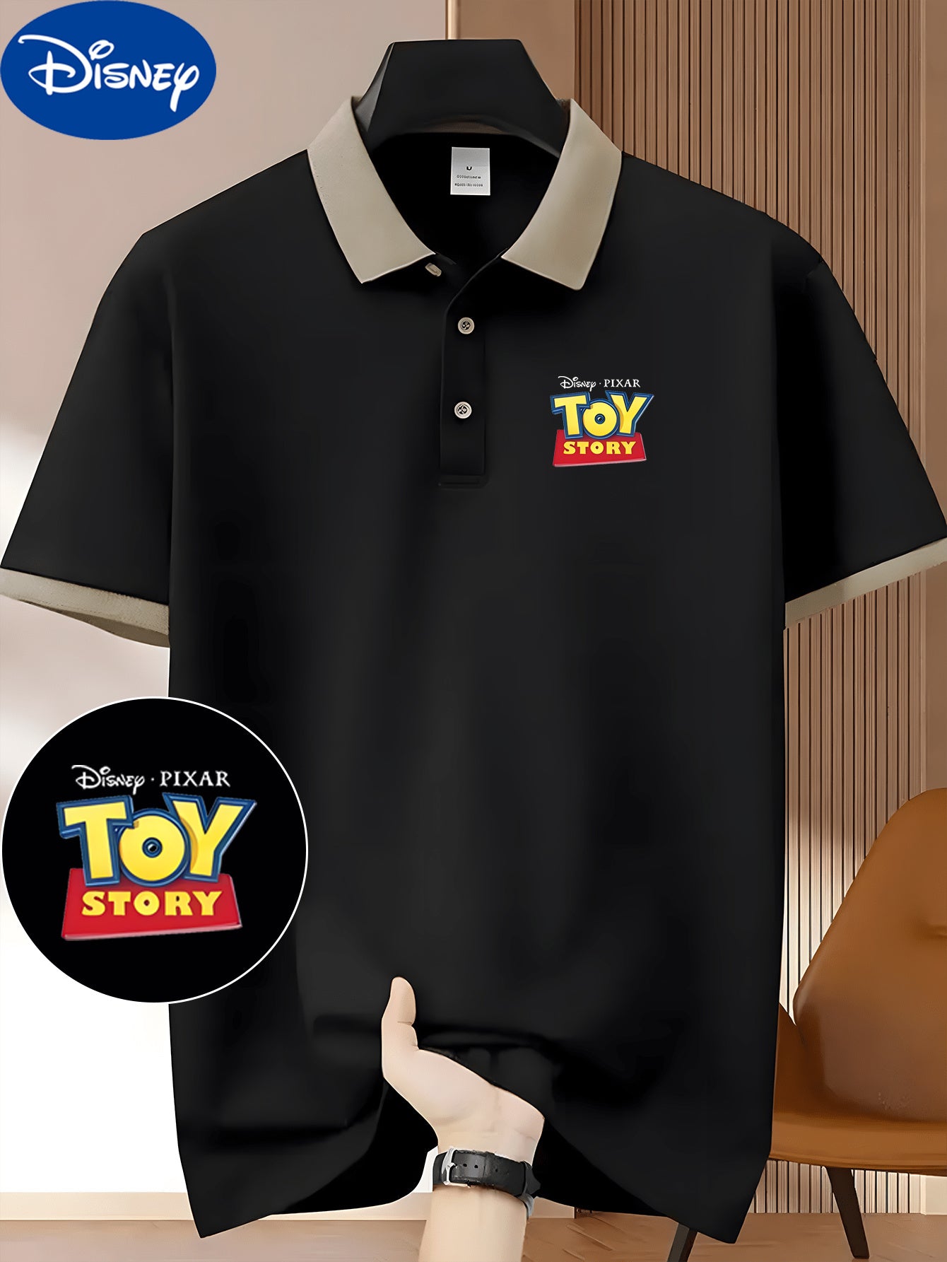 Disney Toy Story Polo Shirt - Lightweight, Breathable Polyester, Quick-Dry, Casual Style with Button Front, Ideal for Summer Outdoor Activities and Golf, Perfect Gift for Men and Women, Golf Shirt | Playful Design | Quickdry