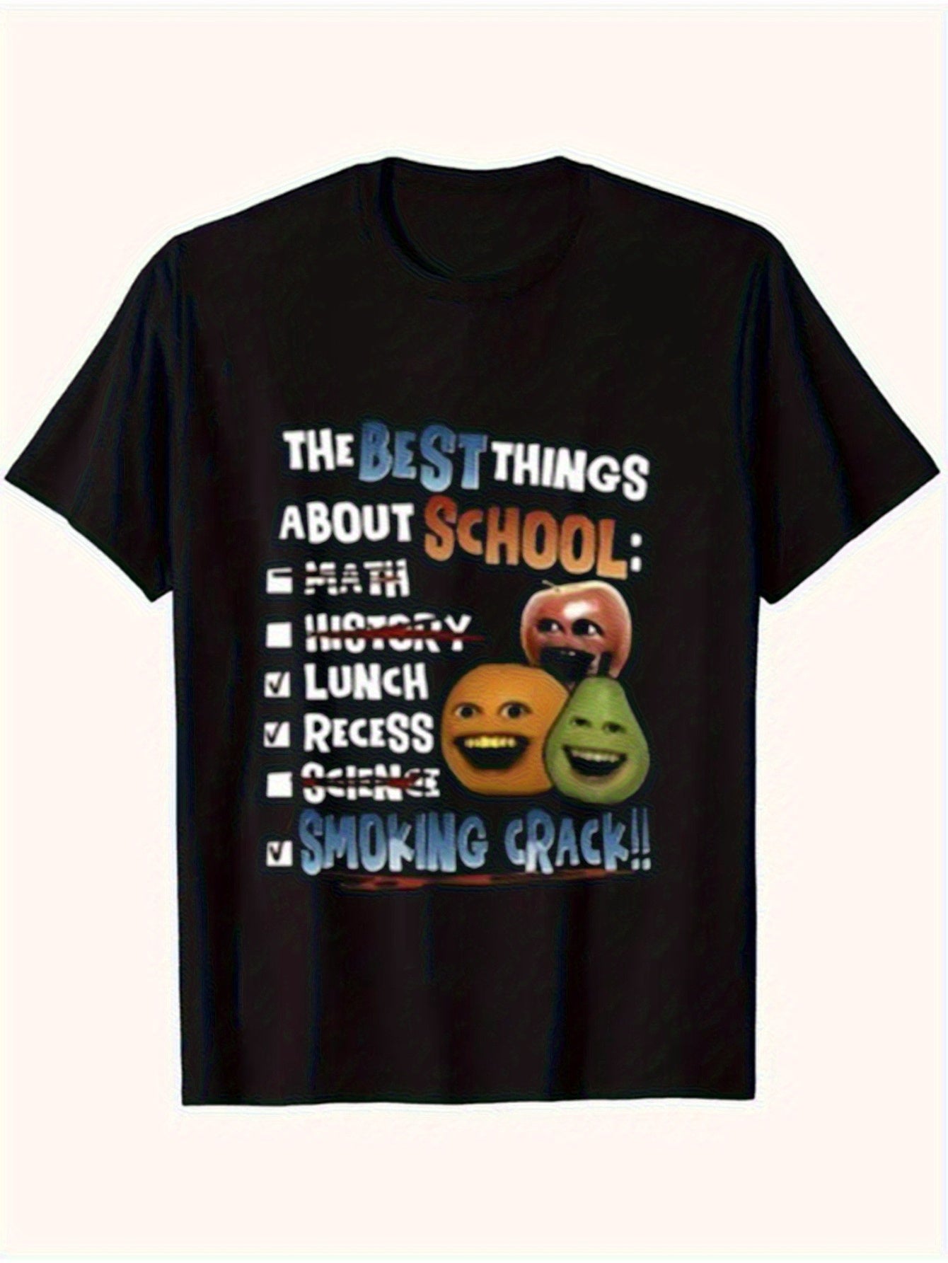 [100% Cotton Graphic Tee] 100% Cotton Men's Casual Graphic T-Shirt | 