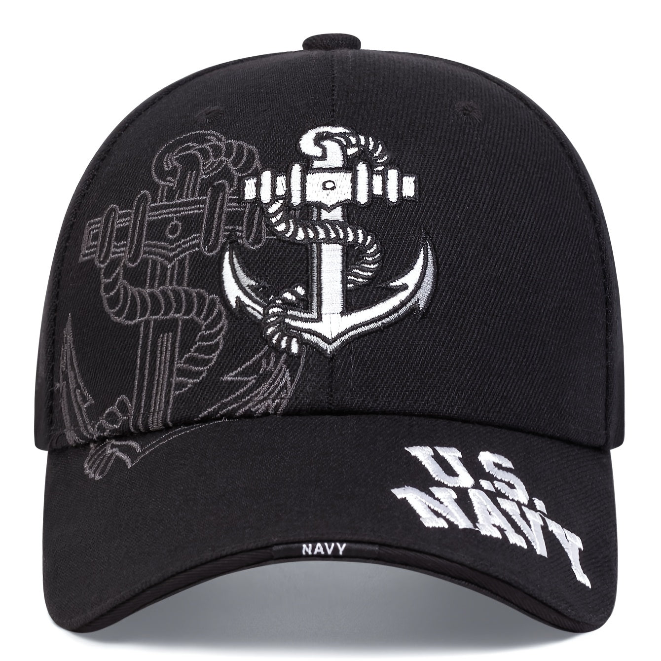 US Navy Embroidery Baseball Cap Unisex Solid Color Casual Dad Hat Lightweight Adjustable Sun Hats For Women & Men