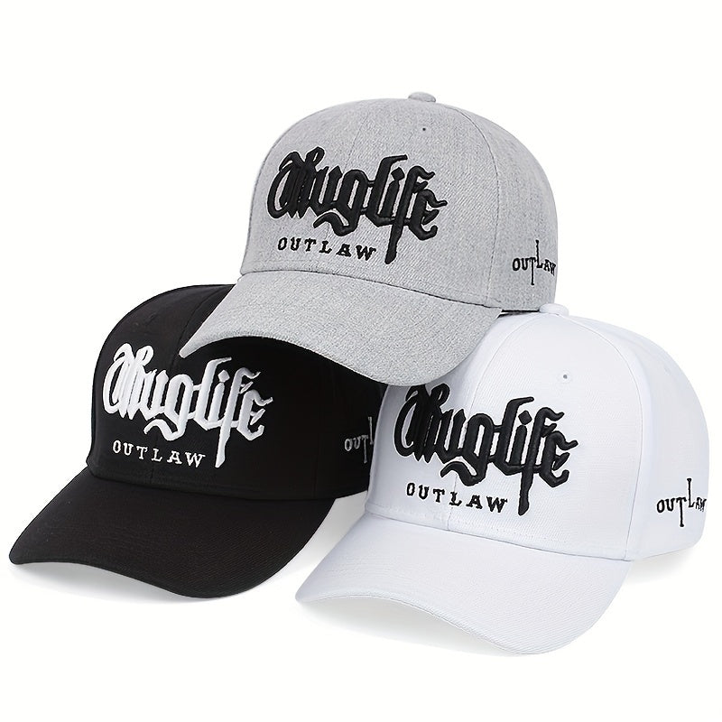 1pc Unisex Embroidered Handsome Trendy Rap Hip Hop Men's Versatile Baseball Cap