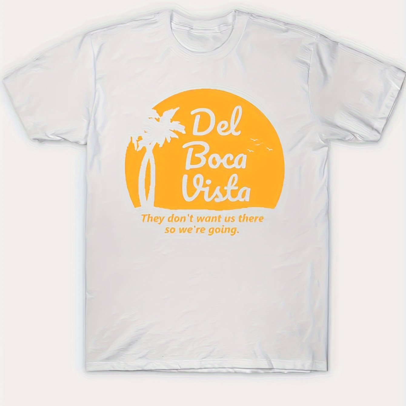 Men's Front Print T-shirt Vista 100% Cotton Funny Graphic Tee Summer Casual Tee Top