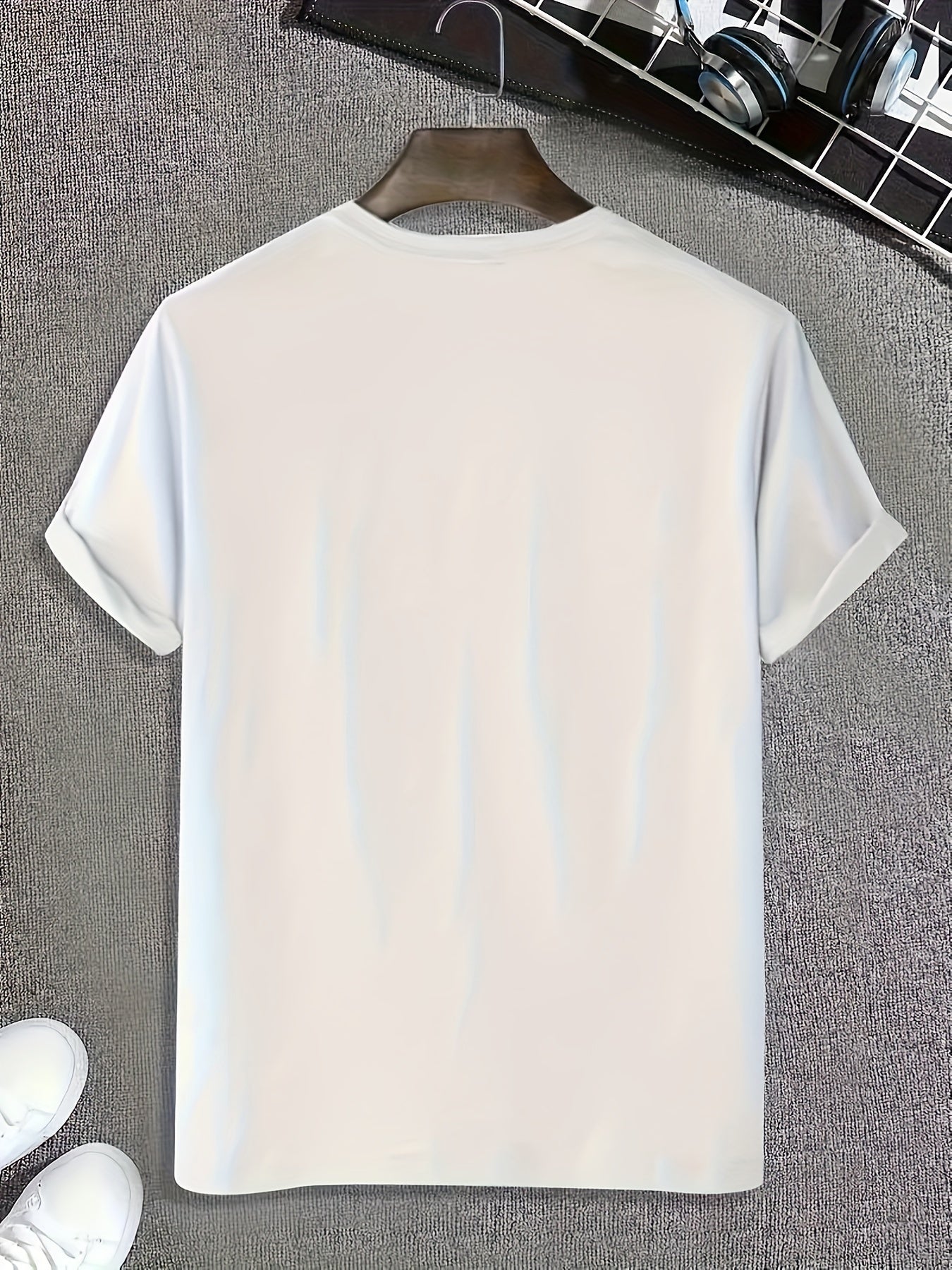 Men's Front Print T-shirt Vista 100% Cotton Funny Graphic Tee Summer Casual Tee Top